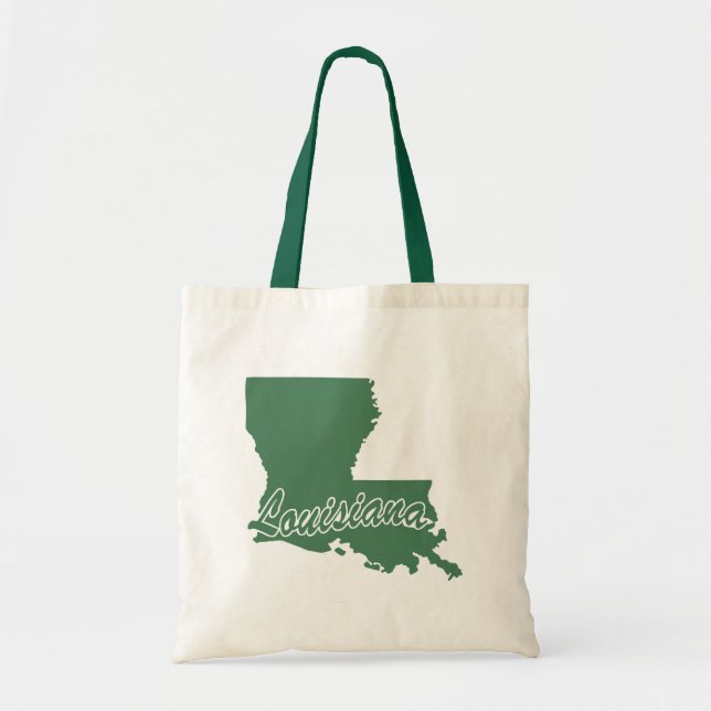 Bolsa Tote Saco De Tota Em Forma De Formas Da Louisiana (Frente)