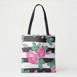 Bolsa Tote Saco de Tota Floral com Corte Curta