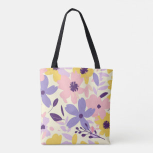 Bolsa Tote Saco de Tota Floral Pastel Vintage suave inspira