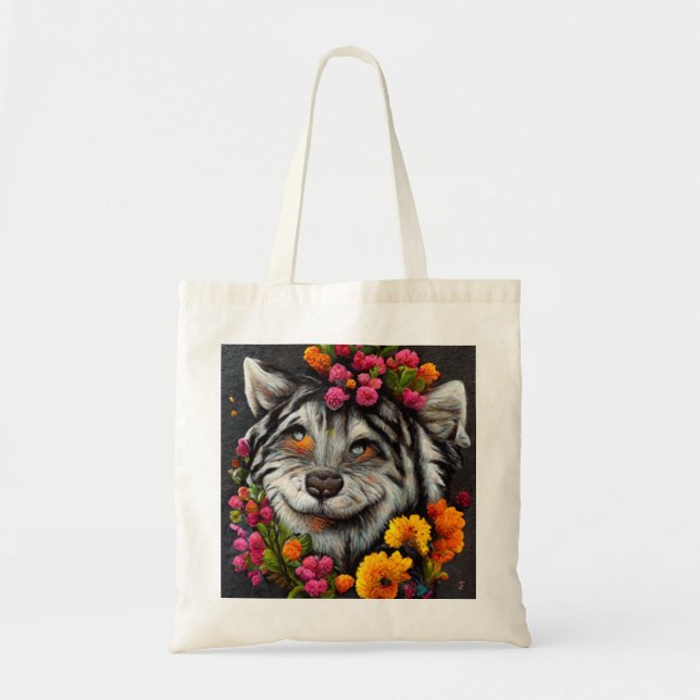 Bolsa Tote Saco de tota floral selvagem (Frente)