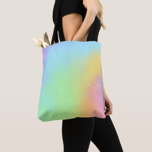 Bolsa Tote Saco de Tota Gradiente do Arco-Íris Pastel