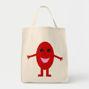 Bolsa Tote Saco de Tota Orgânica de Uva Vermelha Feliz