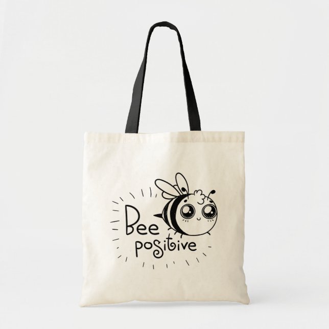 Bolsa Tote Saco de Tota Positivo da Bee (Frente)