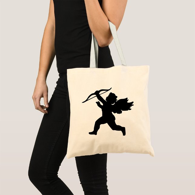 Bolsa Tote Saco de Tota Silhuette Cupid (Criador carregado)