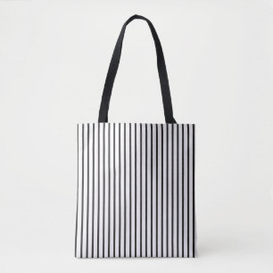 Bolsa Tote Saco de Tota Simples, Preto e Branco