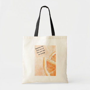 Bolsa Tote Saco de Totas de Cotação Laranja - Fresco e Inspir