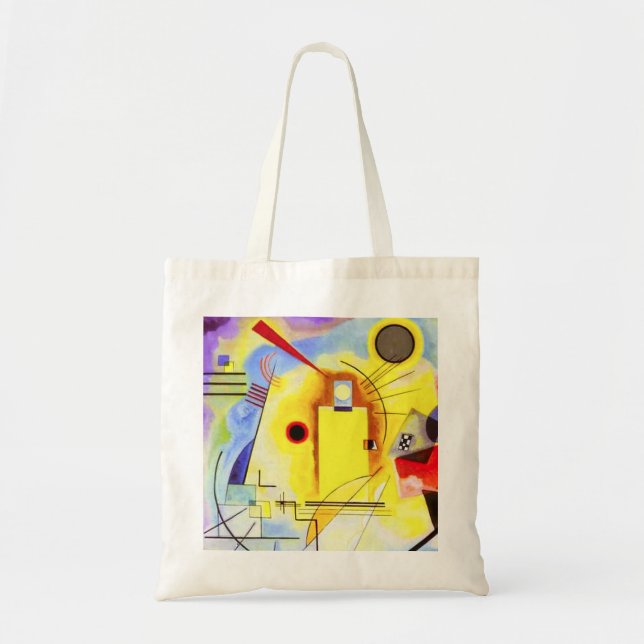 Bolsa Tote Saco de Tote Azul Amarelo Kandinsky (Frente)