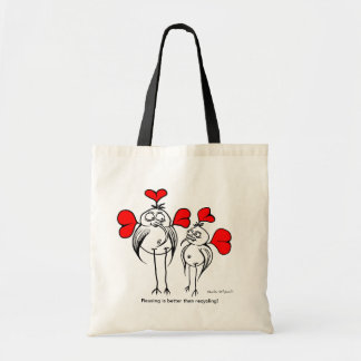 Bolsa Tote Saco de Tote com Cartoon e slogan ambiental