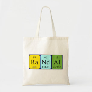 Bolsa Tote Saco de tote com nome de mesa periódico aleal