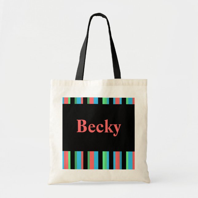 Bolsa Tote Saco de Tote com Strike Bonito Becky (Frente)