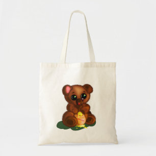 Bolsa Tote Saco de Tote com Urso de Mel Bonito - Pintura