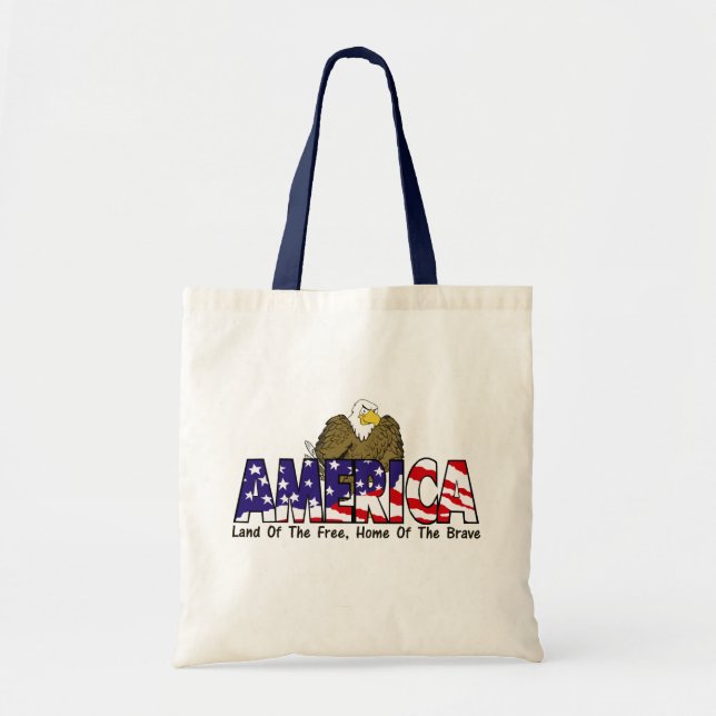 Bolsa Tote Saco de Tote da águia americana (Frente)