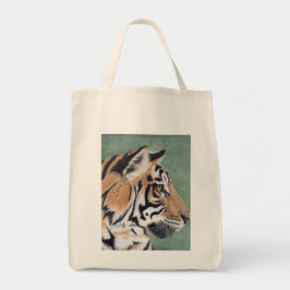 Bolsa Tote Saco de Tote da Canvas da Grocerâmica do Tigre