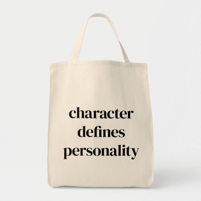 Bolsa Tote Saco de Tote da Grocería de Caracteres (Frente)