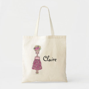 Bolsa Tote Saco de Tote da Menina Flor - Personalizar - Clair