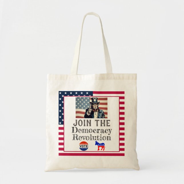 Bolsa Tote Saco de Tote da Revolução Democrática (Frente)