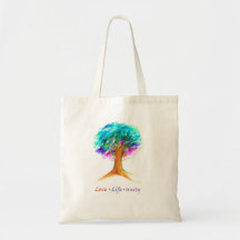 Saco de Tote da Tree of Life Love Unity