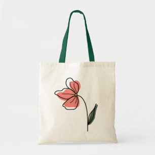 Bolsa Tote Saco de Tote das Flores abstrato Minimalistas