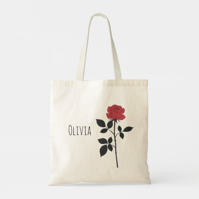 Bolsa Tote Saco de Tote das Flores Bonitas e Elegantes (Verso)