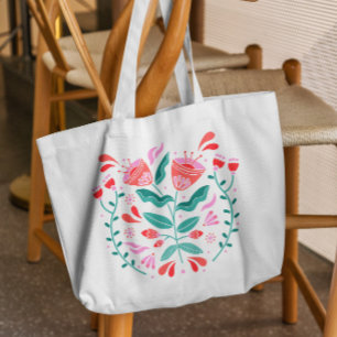 Bolsa Tote Saco de Tote das Flores de Corte de Cor Botânica