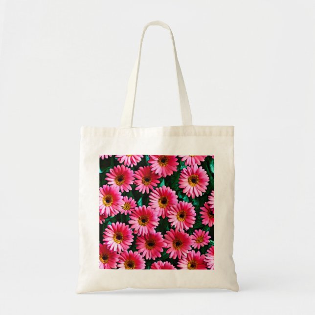 Bolsa Tote Saco de Tote das Flores Rosa (Frente)