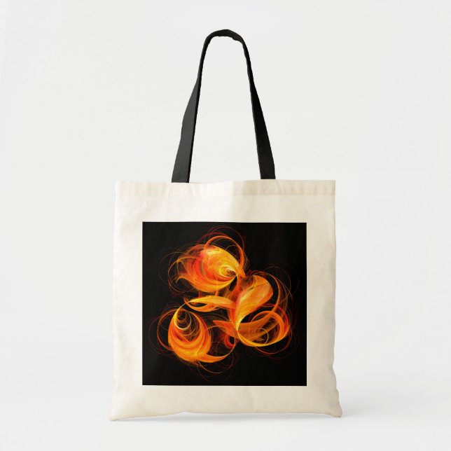 Bolsa Tote Saco de Tote de Abstrato de Arte Fireball (Frente)