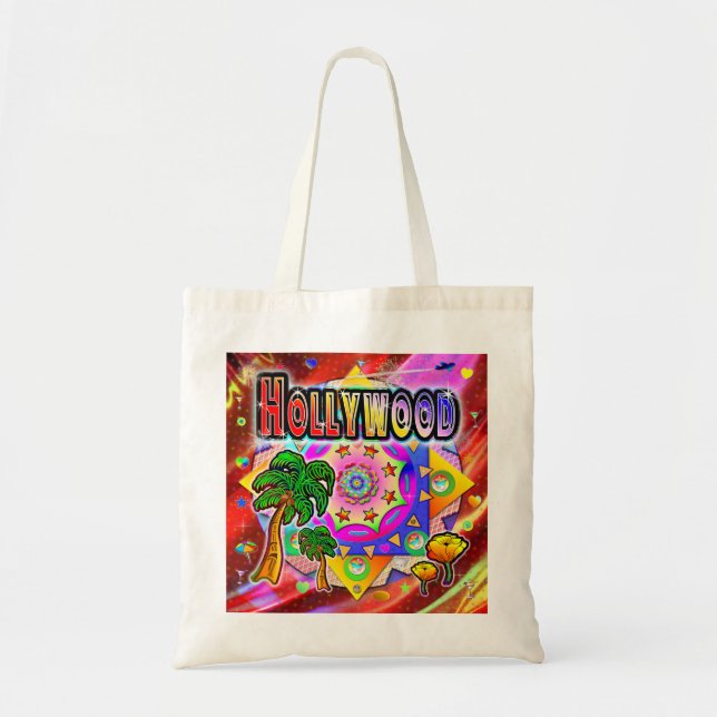 Bolsa Tote Saco de Tote de Amigos Tropicais de Hollywood (Frente)
