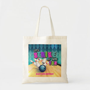 Bolsa Tote Saco de Tote de Aniversário da boliche - Rapariga