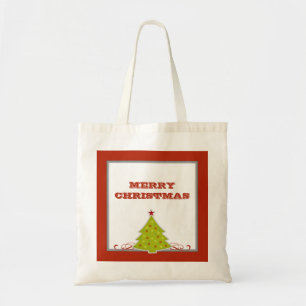 Bolsa Tote Saco de Tote de Árvore de Natal Whimsso