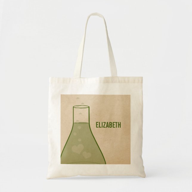 Bolsa Tote Saco de Tote de Beaker Whimsic, Verde (Frente)