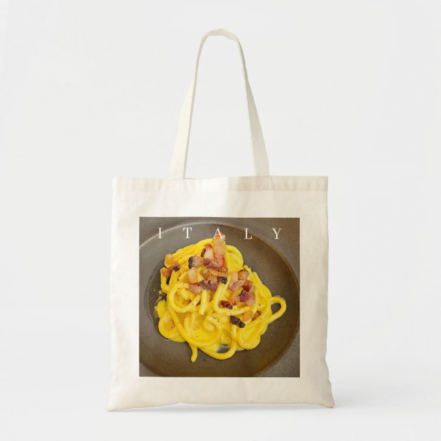 Bolsa Tote Saco de tote de carbonara de espaguete italiano (Frente)