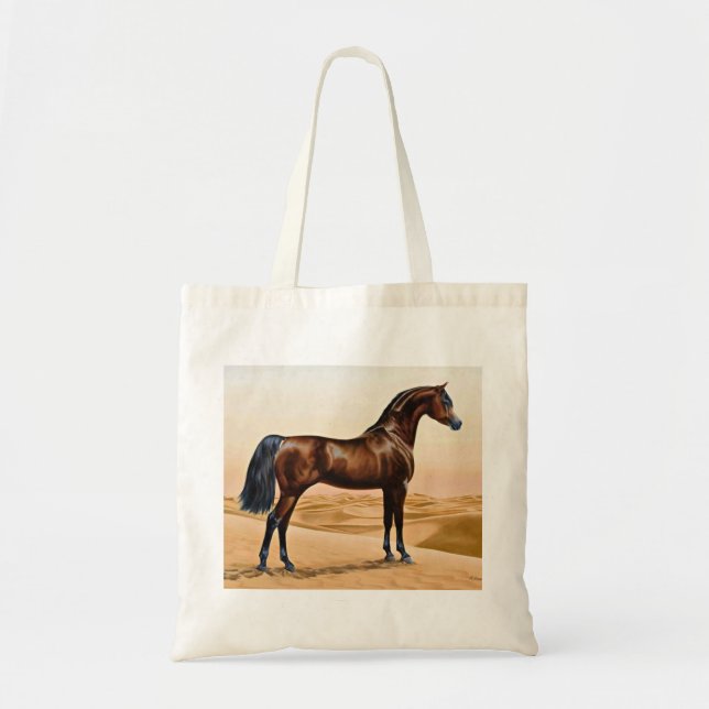 Bolsa Tote Saco de Tote de Cavalo da Baía Arabe (Frente)