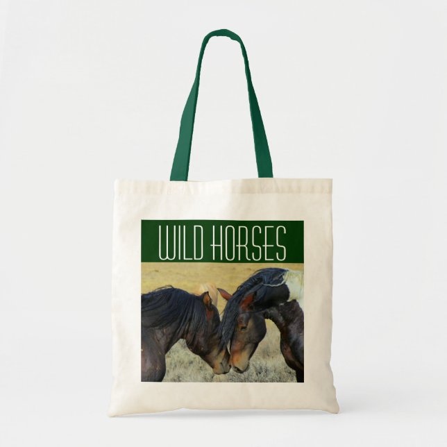 Bolsa Tote Saco de Tote de Cavalos Selvagens (Frente)