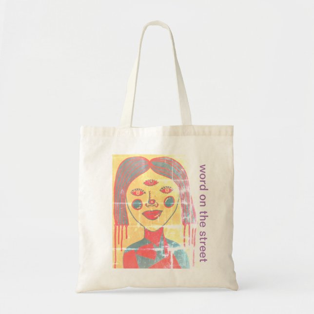 Bolsa Tote saco de tote de chic - palavra nas designs de rua (Frente)