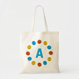 Bolsa Tote Saco de tote de círculo multi"monograma" do globo