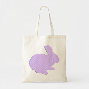 Bolsa Tote Saco de Tote de Coelhinho de Bolinhas Roxo