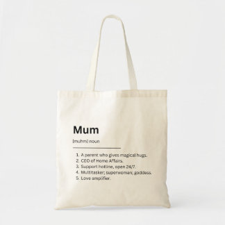 Bolsa Tote Saco de Tote de Definição Mãe - Presente Engraçado