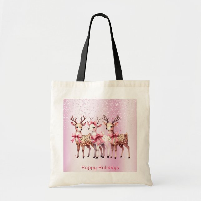 Bolsa Tote Saco de Tote de Feriado de Natal (Frente)