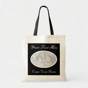 Bolsa Tote Saco de tote de foto oval personalizado Adicione