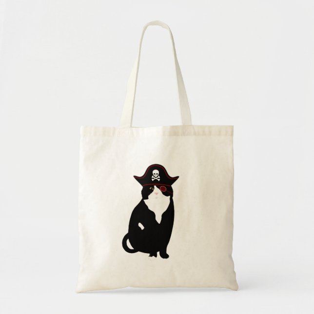 Bolsa Tote Saco de Tote de Gato Pirata (Frente)
