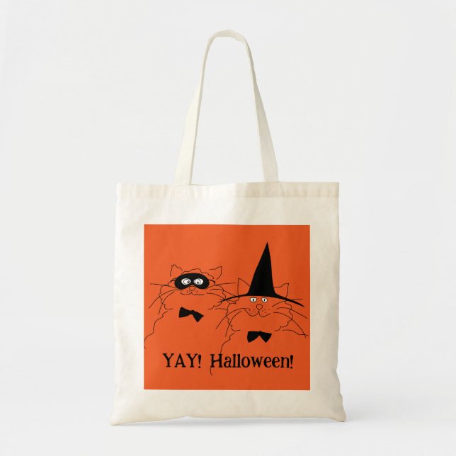 Bolsa Tote Saco de Tote de Gatos Halloween (Frente)