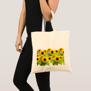 Bolsa Tote Saco de Tote de Girassóis