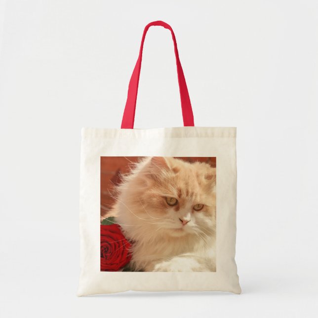 Bolsa Tote Saco de Tote de Imagem de Gato Elegante (Frente)