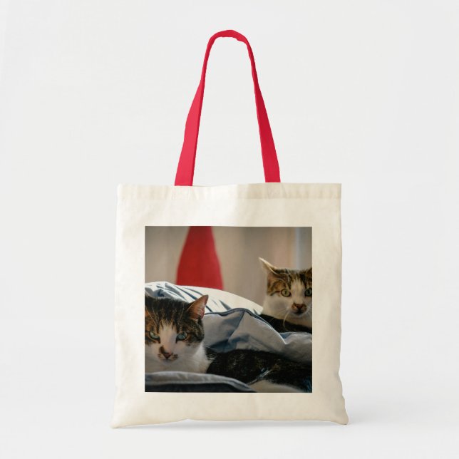 Bolsa Tote Saco de Tote de Imagem de Gato Elegante (Frente)