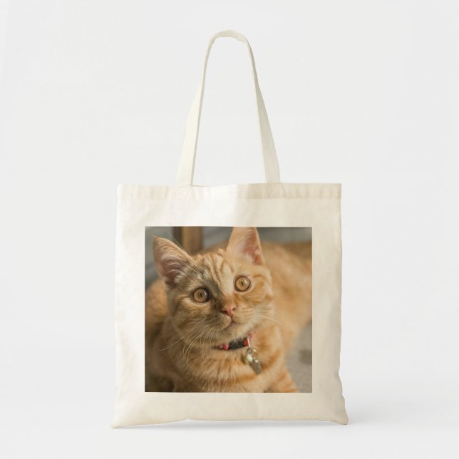 Bolsa Tote Saco de Tote de Imagem de Gato Elegante (Frente)