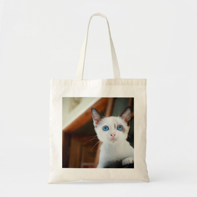 Bolsa Tote Saco de Tote de Imagem de Gato Elegante (Frente)
