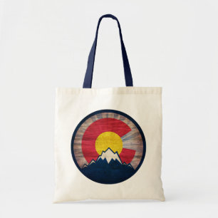 Bolsa Tote Saco de tote de madeira russa da bandeira do Color