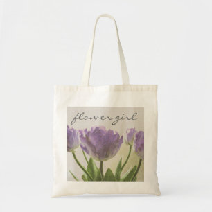 Bolsa Tote Saco de tote de menina florida com tulipas de casa