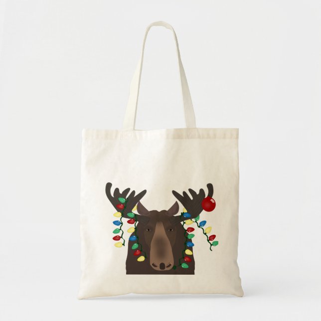 Bolsa Tote Saco de Tote de Moose Feriada (Frente)