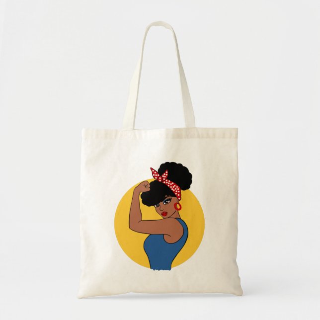Bolsa Tote Saco de Tote de Mulher Negra Forte (Frente)